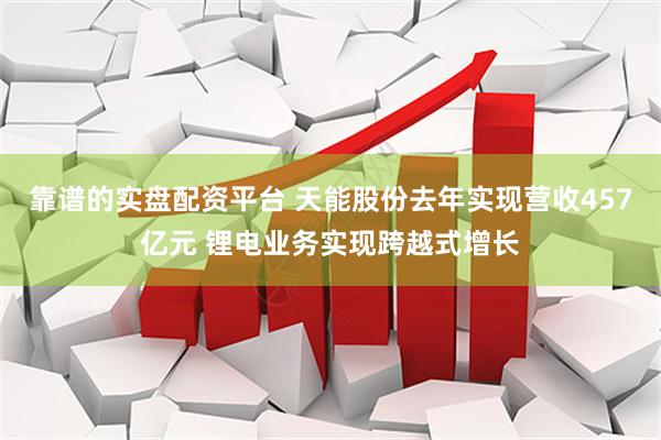 靠谱的实盘配资平台 天能股份去年实现营收457亿元 锂电业务实现跨越式增长